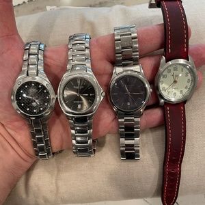 Set of 4 watches: Fossil, Kenneth Cole, Tokyobay